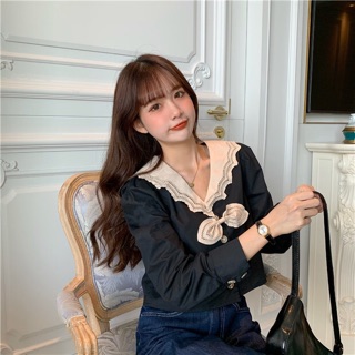 Áo sơmi ren tiểu thư ulzzang