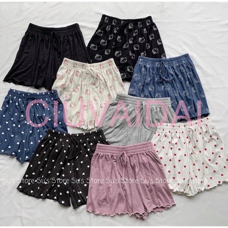 Quần đùi rua gấu họa tiết TT12