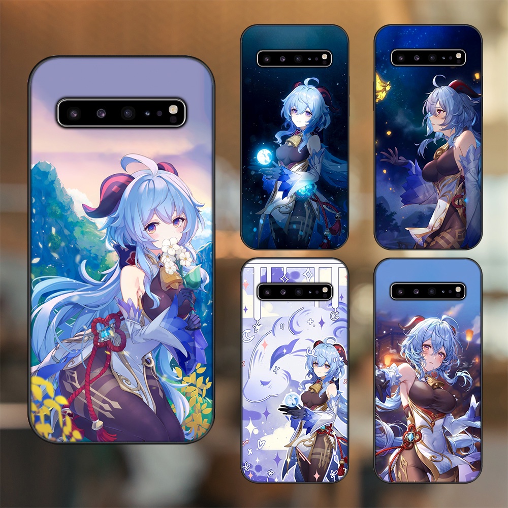 Ốp lưng Samsung S10, S10 5G, S10 Plus viền đen in hình Ganyu Genshin Impact