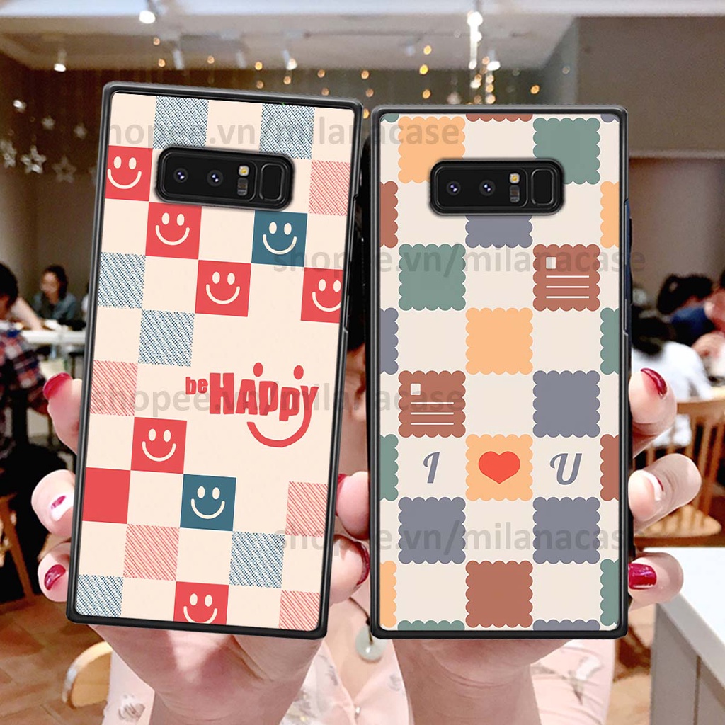 Ốp Samsung Note 8 caro họa tiết nhiều màu sắc siêu đẹp thời trang cá tính