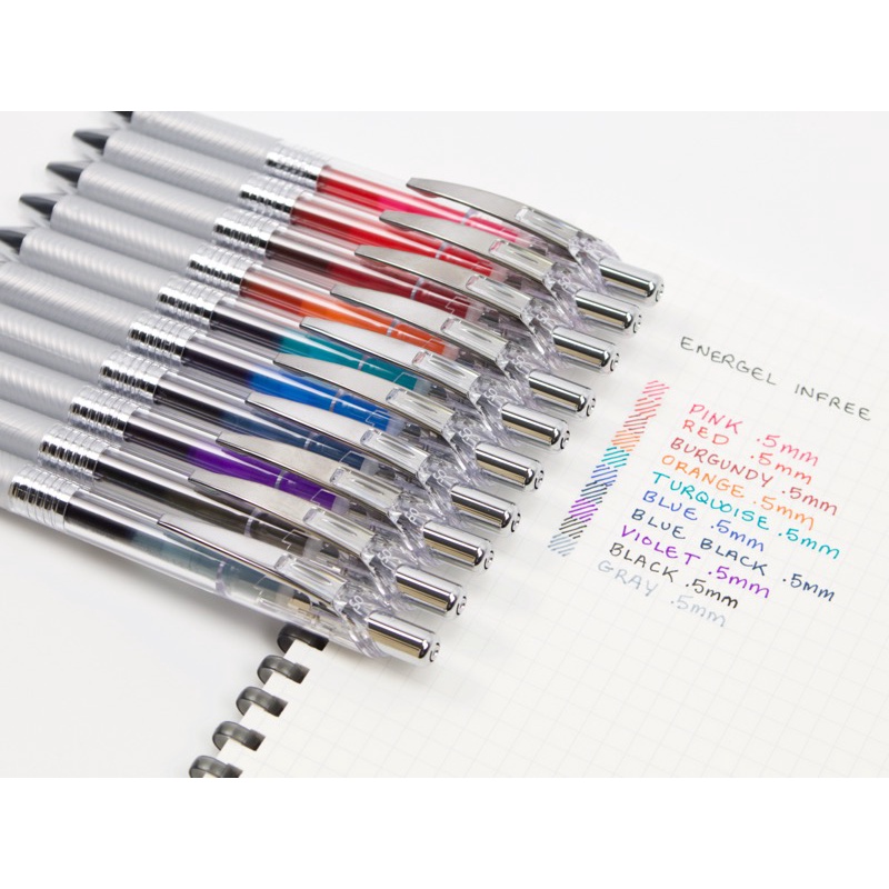 Combo 10 Bút Pentel Energel Infree 0.5mm BLN75TL - Siêu Mượt, Siêu Nhanh Khô