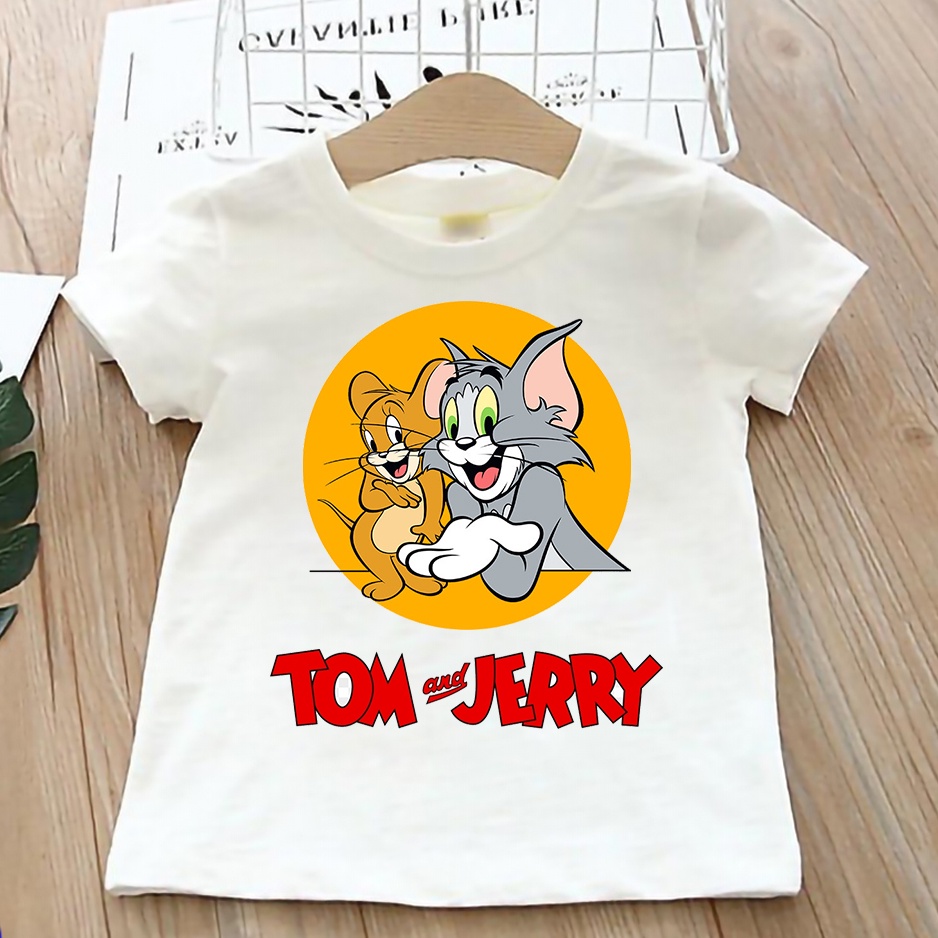 Áo thun cho bé tay ngắn vải cotton màu trắng Hạ Băng Designs - Nhân vật Hoạt hình 001