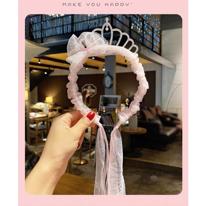 Cài tóc công chúa lấp lánh cho bé gái, băng đô vương miện siêu xinh phong cách Hàn Quốc