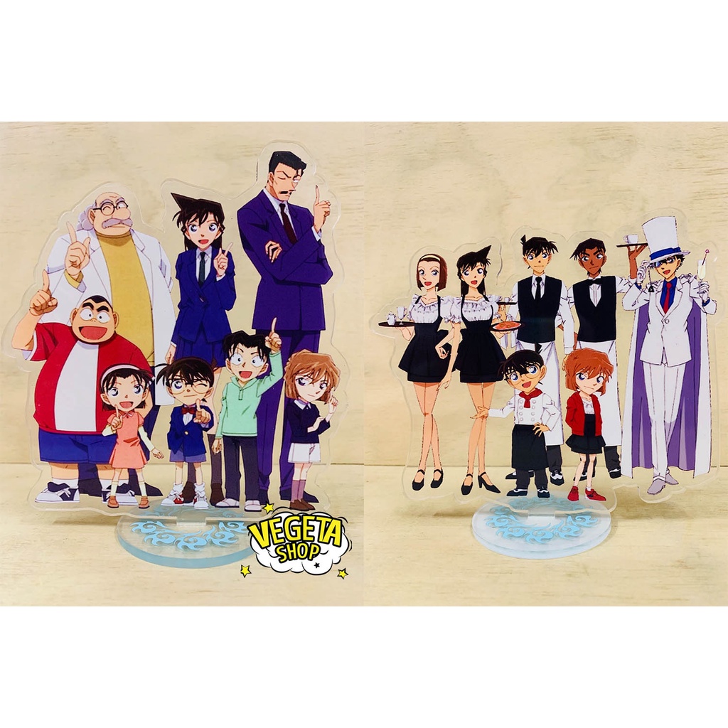 Mô Hình Tượng Standee Acrylic Mica 2 mặt - Conan Shinichi Kaito Kid Haibara Kogoro Ran Hattori Agasa Akai Shuichi Amuro