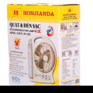 Quạt và Đèn Sạc HJD -FL 101 LED ( cam kết 100% hàng chính hãng )