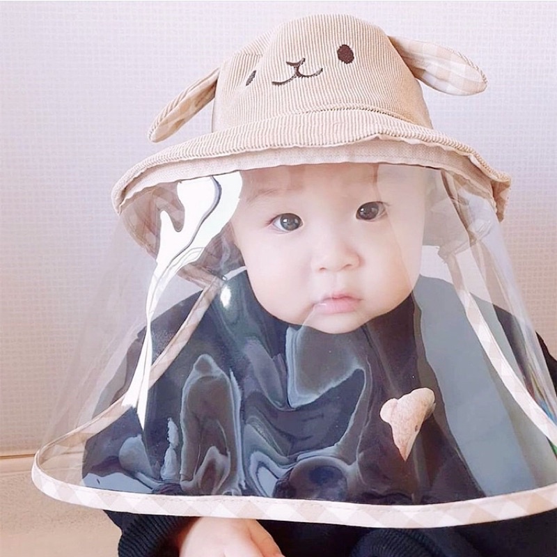 Nón, Mũ Chống Giọt Bắn Cho Bé Hình Tai Gấu