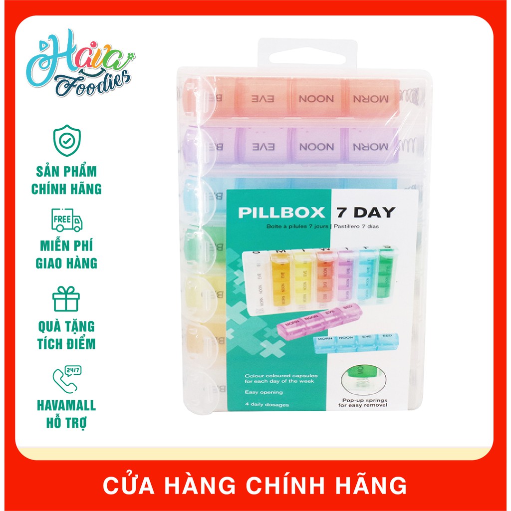 Khay Đựng Thuốc 7 Ngày Theo Màu Uncle Bills - Pillbox 7 Days