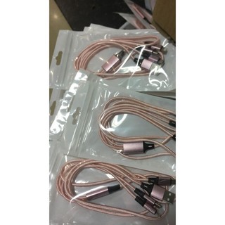 🌟CÓ SẴN🌟 Cáp Sạc Dây Dù Đa Năng 3 in 1 Siêu Bền (Iphone/Android/Type-C)