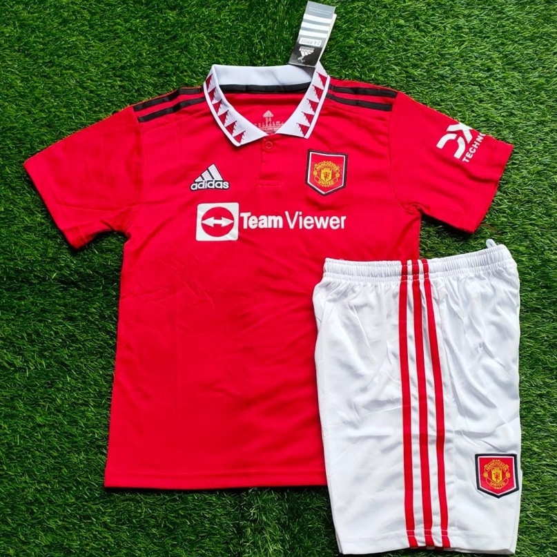 Bộ Đồ Đồng Phục Bóng Đá Đội Futsal U MU Red 2022 / 2023 GO PREMIUM Cao Cấp Cho Trẻ Em
