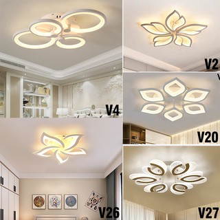 Đèn trần trang trí phòng khách phòng ngủ kiểu dáng châu âu cho căn hộ chung cư 3 chế độ ánh sáng V168