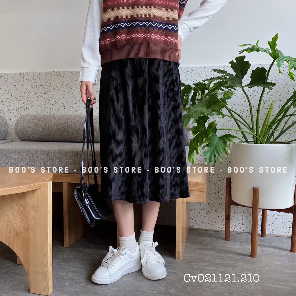 Chân váy nhăn chữ A,trẻ trung,hàn quốc dễ mix đồ