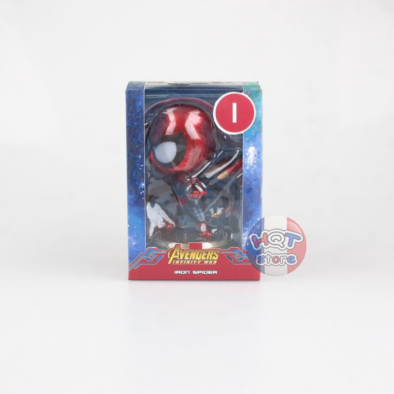 Mô hình iRon Spider Man Chibi K&I đầu lắc lư (Có LED) - Avengers 3 Infinity War - Cuộc Chiến Vô Cực