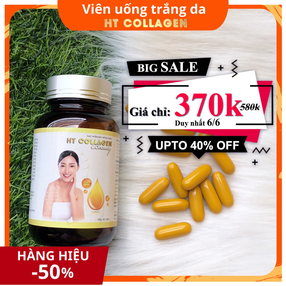 Dưỡng trắng da bằng viên uống collagen và glutathione - làm đẹp da, trắng da, căng mịn da | BigBuy360 - bigbuy360.vn