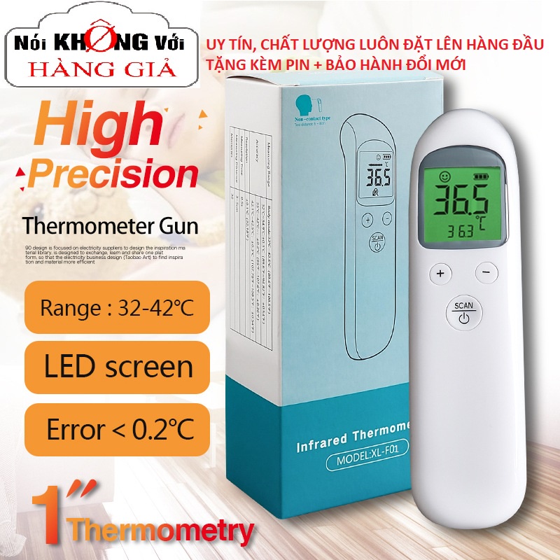 Nhiệt kế hồng ngoại, nhiệt kế điện tử đo nhiệt độ cơ thể, nhiệt độ phòng, nhiệt độ nước và thức ăn cháo sữa…n
