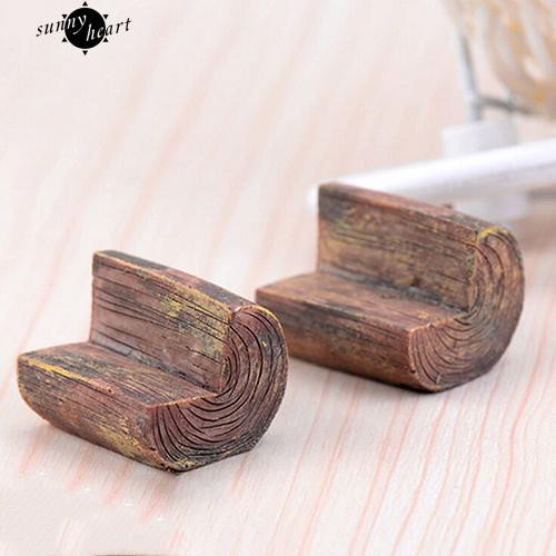 Ghế sofa gỗ mini trang trí nhà búp bê