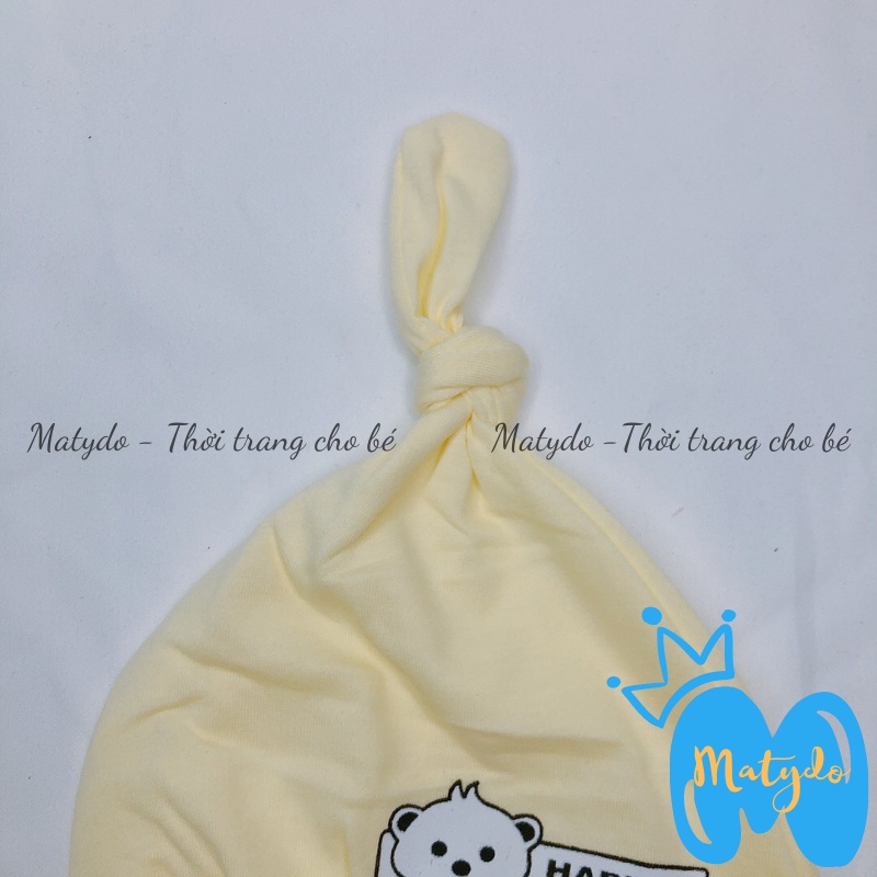 Mũ sơ sinh cho bé mũ củ tỏi mũ che thóp an toàn cho bé phụ kiện mũ nón cho trẻ sơ sinh MSS03