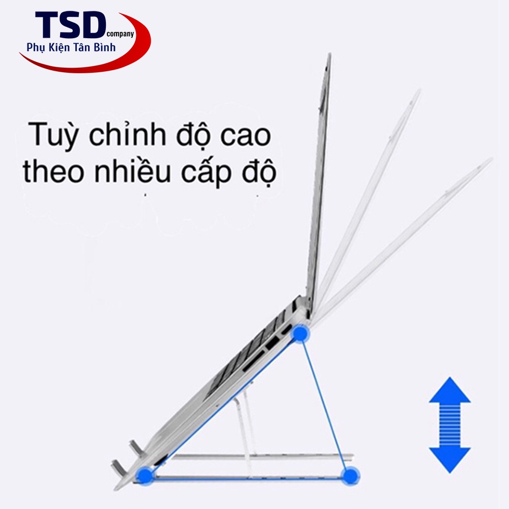 Giá Đỡ Tản Nhiệt Laptop, iPad Xếp Gọn Thông Minh Chất Liệu Hợp Kim Cao Cấp Chắc Chắn