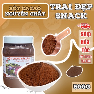 Xả kho bột cacao nguyên chất đăk lăk hủ pet 500g - trai đẹp snack