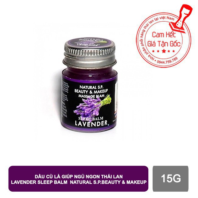 01 hủ Dầu cù là giúp ngủ ngon thái lan LAVENDER SLEEP BALM 15g