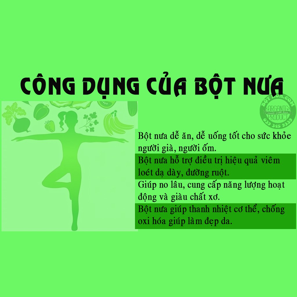 Bột nưa, bột huyền nguyên chất 250g, nguyên liệu làm bánh cho người ăn kiêng, tốt cho người già, trẻ em, phụ nữ, đàn ông