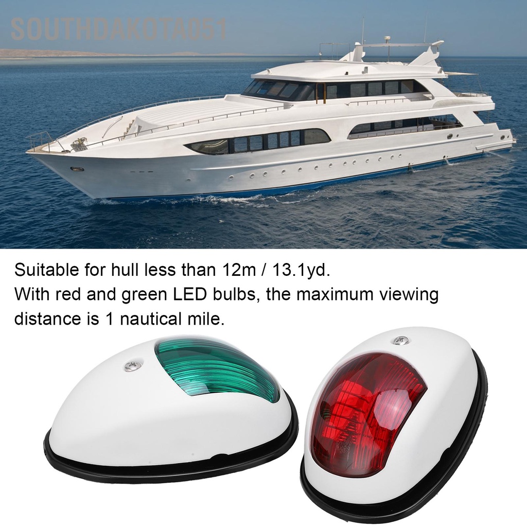 Southdakota051 1 cặp / bộ Đèn tín hiệu LED đa năng Cấp bảo vệ IP66 định vị phía biển