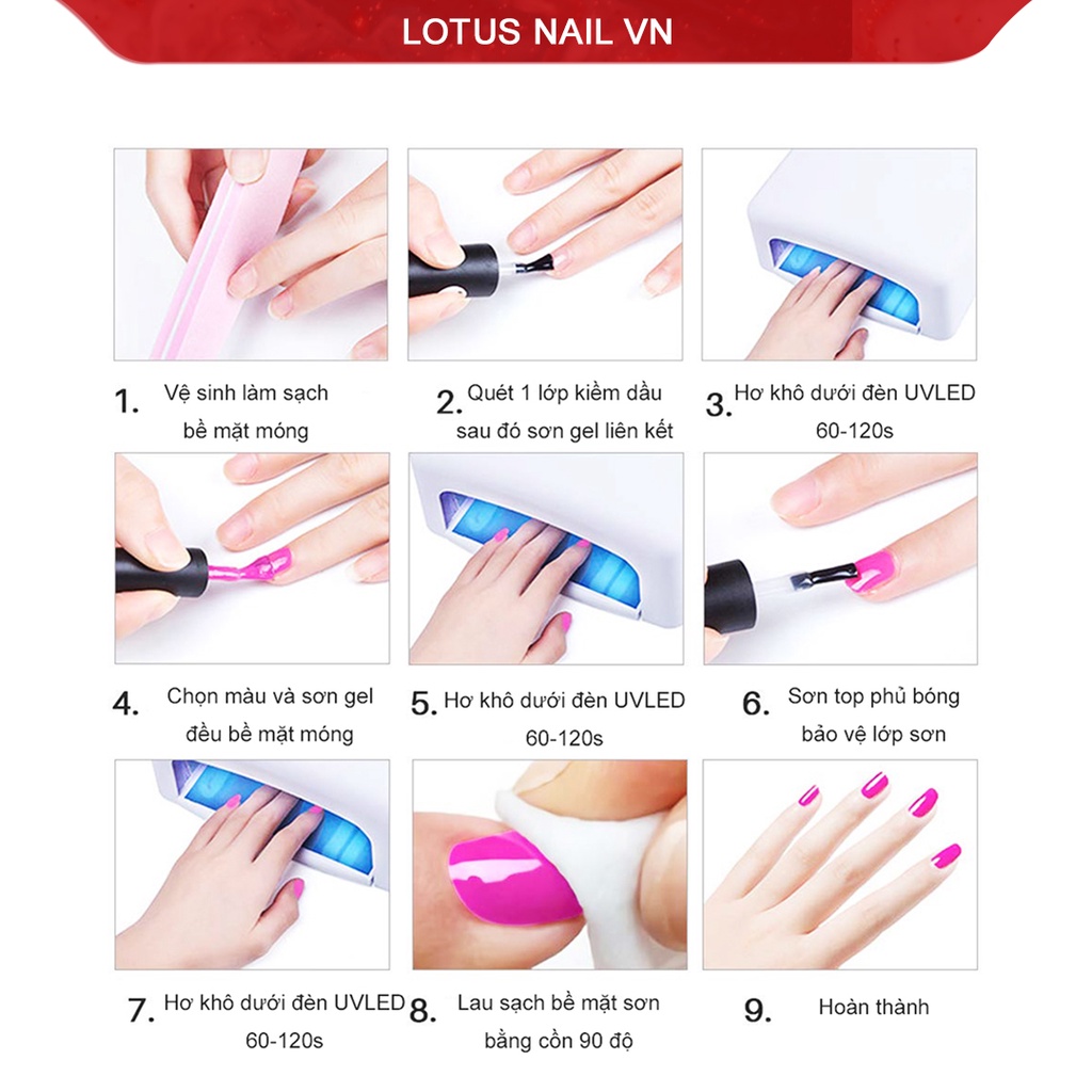 Set sơn gel thạch nhũ 9 màu cao cấp Vendeeni mã A42 tặng kèm bảng màu