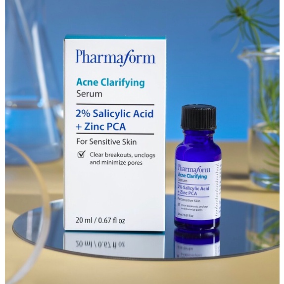 Serum Kiềm Dầu Giảm Mụn Pharmaform Acne Clarifying 2% BHA 1% ZinC 20ml