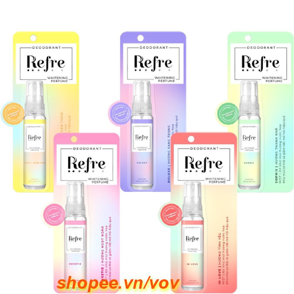 Xịt Khử Mùi Refre 30Ml Dưỡng Sáng Da Với Nhiều Hương Thơm Giúp Bạn Dễ Lựa Chọn Hơn, Vov Cung Cấp & Bảo Trợ.