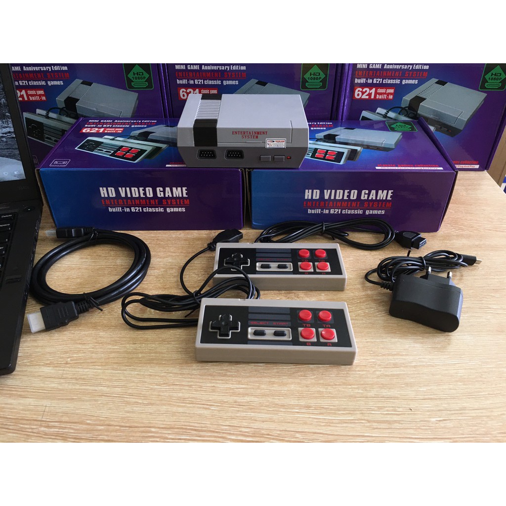Máy Chơi Game 4 Nút NES HDMI FULL HD 621 Games Cổ Điển