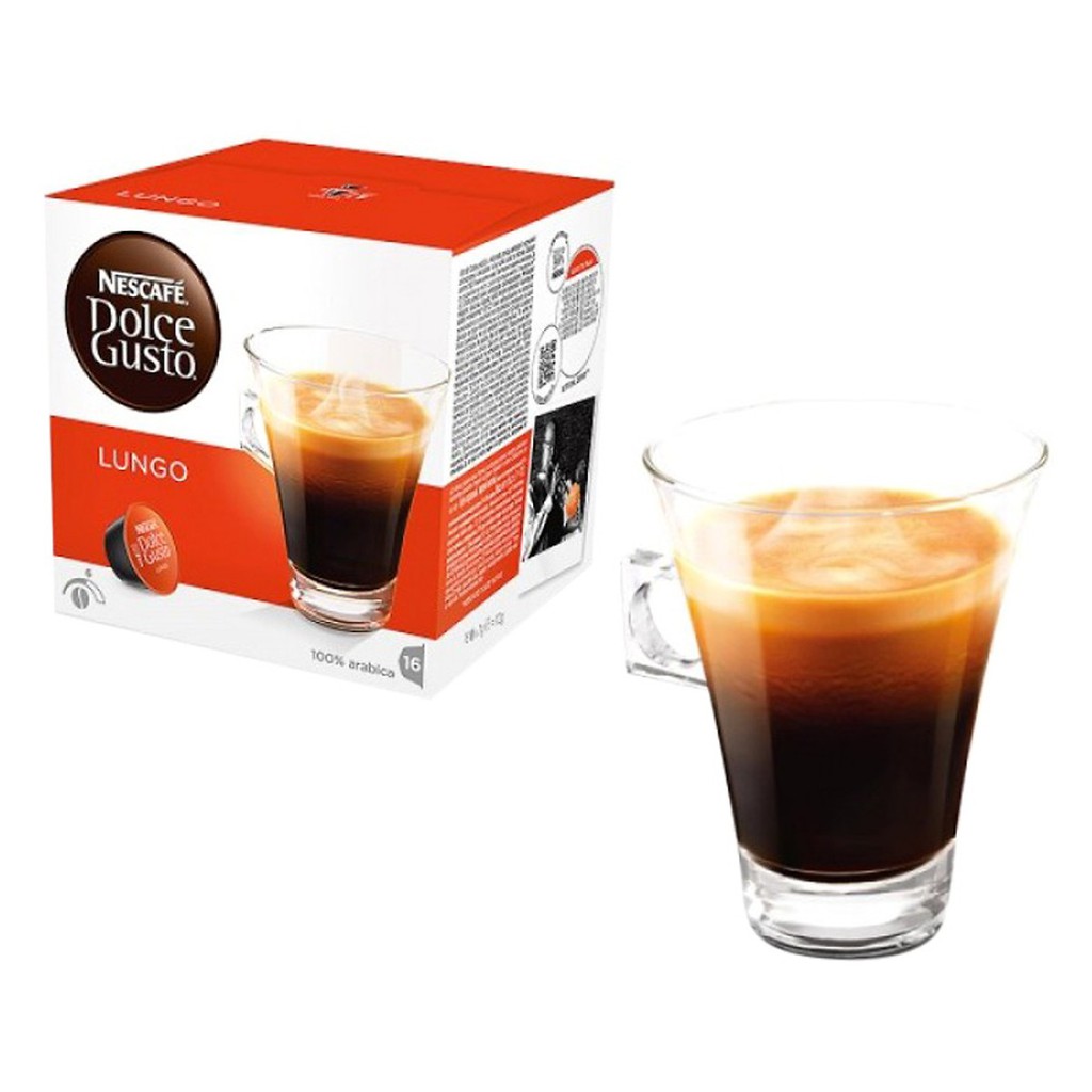 Hộp 16 Viên Nén Cà Phê Rang Xay Nescafe Dolce Gusto - Lungo 112g | BigBuy360 - bigbuy360.vn