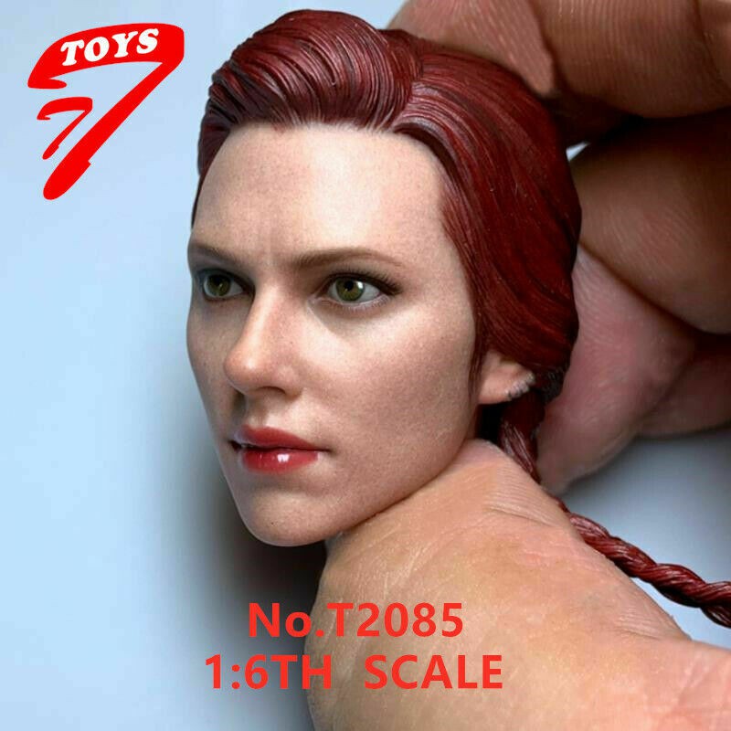 Tttoys 1/6 black widow 7.0 head sculpt scarlett johansson head model f 12 '' body
