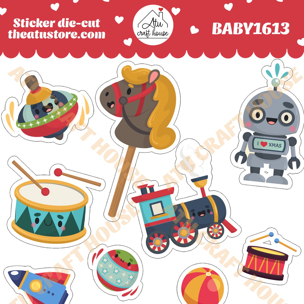 BABY Sticker die-cut - Sticker cắt rời - Nguyên vật liệu làm Scrapbook Handmade