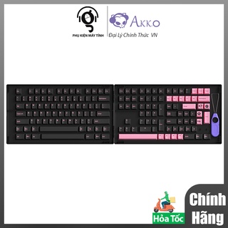 Akko keycap set – black pink