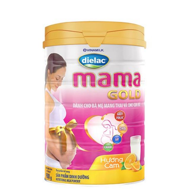 Sữa bột Dielac Mama Gold Hương Cam - Hộp thiếc 900g