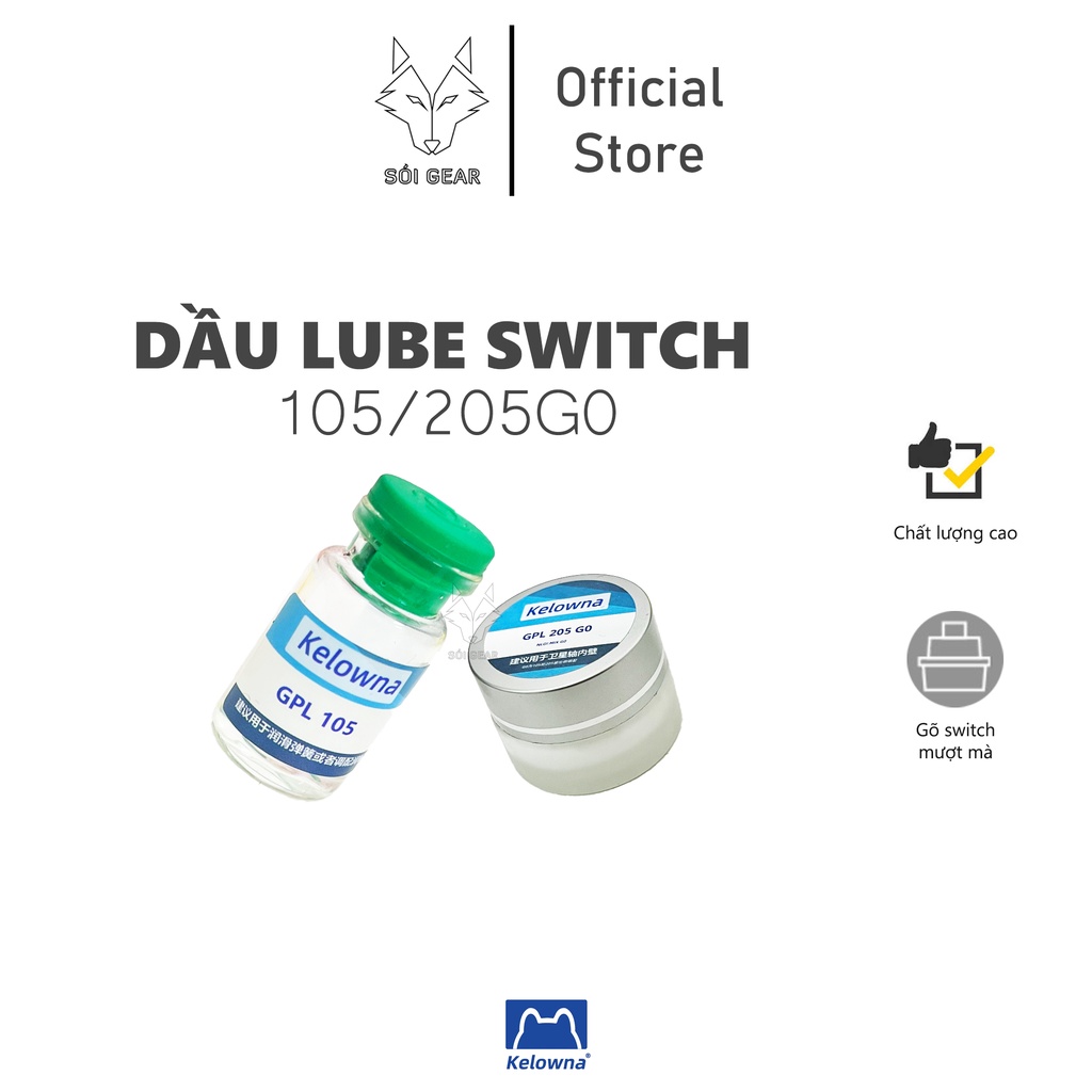 Dầu mỡ lube switch bàn phím cơ - Kelowna Krytox GPL105 | Krytox 205G0