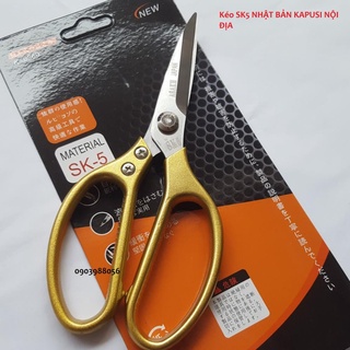 Kéo cắt gà cán thép mạ vàng cao cấp không gỉ SK5 công nghệ Nhật Bản siêu sắc đa năng tiện lợi