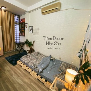[BIG SALE] Giường Pallet gỗ thông size 1m*1.8m tại  TPHCM – Tiệm Decor Nhà Sóc