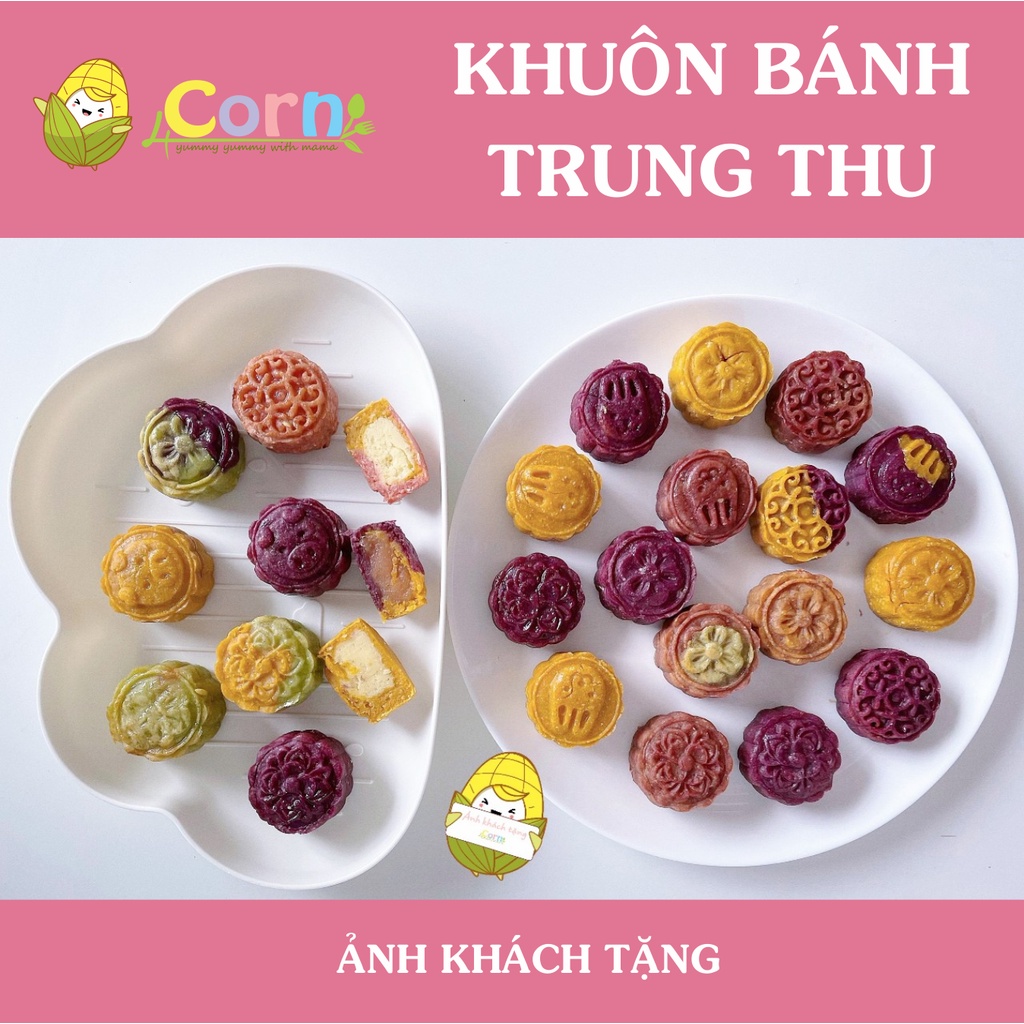 Bộ khuôn làm bánh trung thu cho bé (6 mặt - 50g)