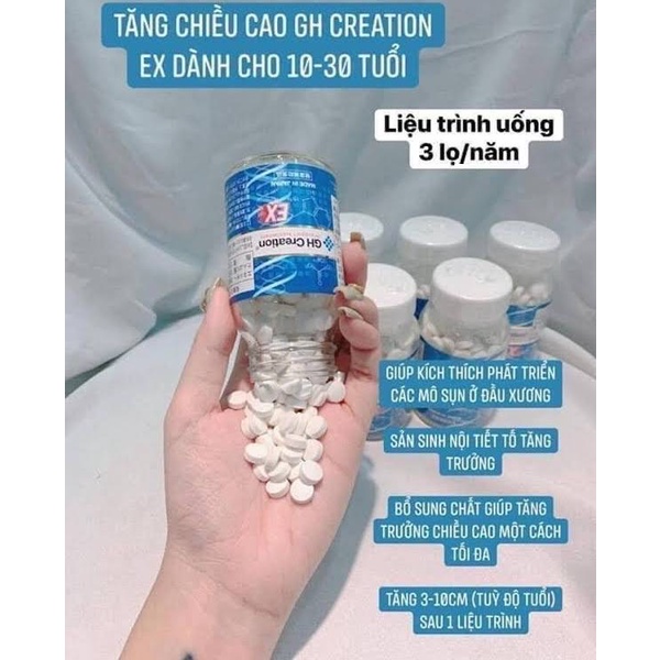 Viên uống tăng chiều cao GH Creation EX+ 270 viên