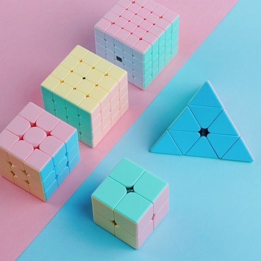 Rubik biến thể khối tam giác - Rubik Moyu Meilong màu pastel kẹo ngọt