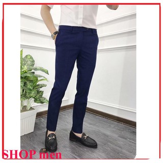Hàng xuất dư quần âu nam màu xanh than sáng