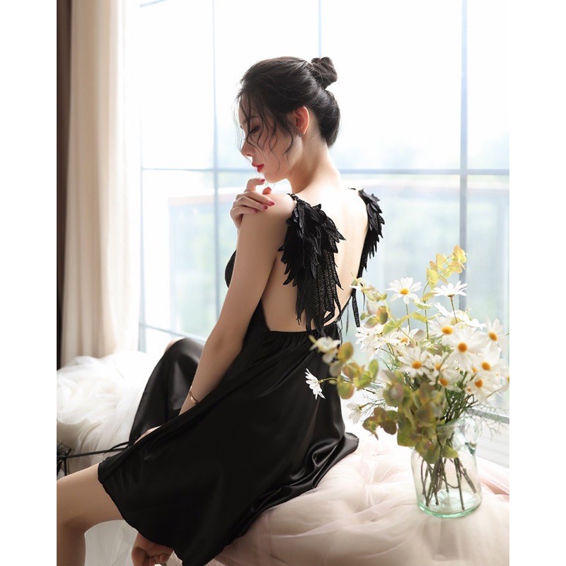 Váy Ngủ Lụa Cánh thiên thầm xịn siêu mát lạnh