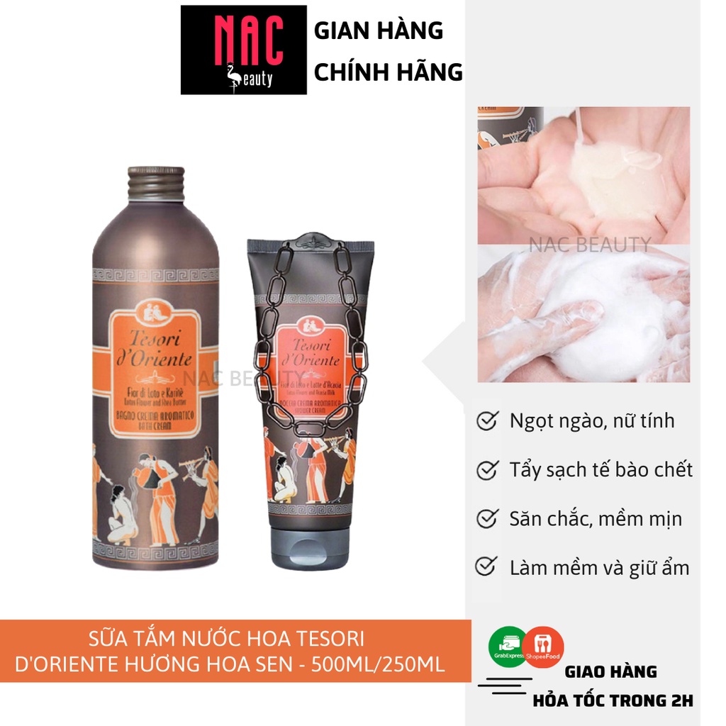 Sữa Tắm Nước Hoa Tesori d'Oriente Hương Hoa Sen 500ml - nac beauty
