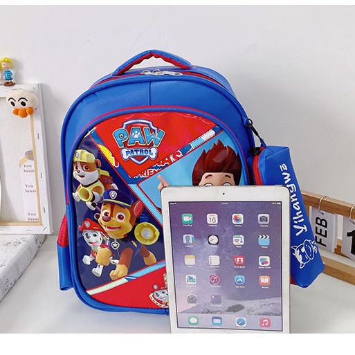 [ Size cao 37cm] Balo cho bé hình 3D dễ thương siêu nhẹ chống thấm tuyệt đối Kèm theo túi đựng bút bằng vải xinh xắn