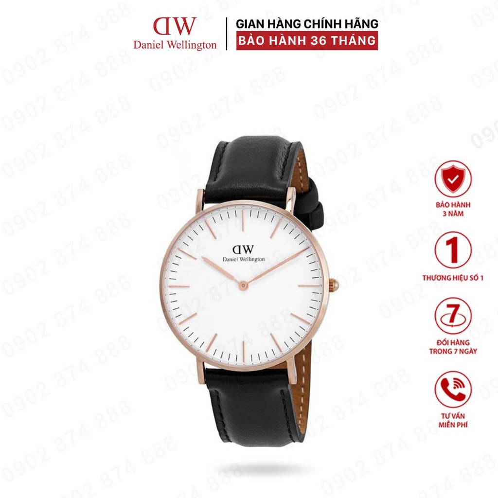 Đồng hồ nam Daniel Wellington Classic Sheffield viền vàng (36-40mm)