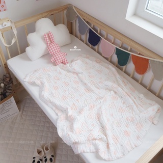 Chăn mền sợi gạc cho bé, vải 6 lớp Muslin siêu mềm