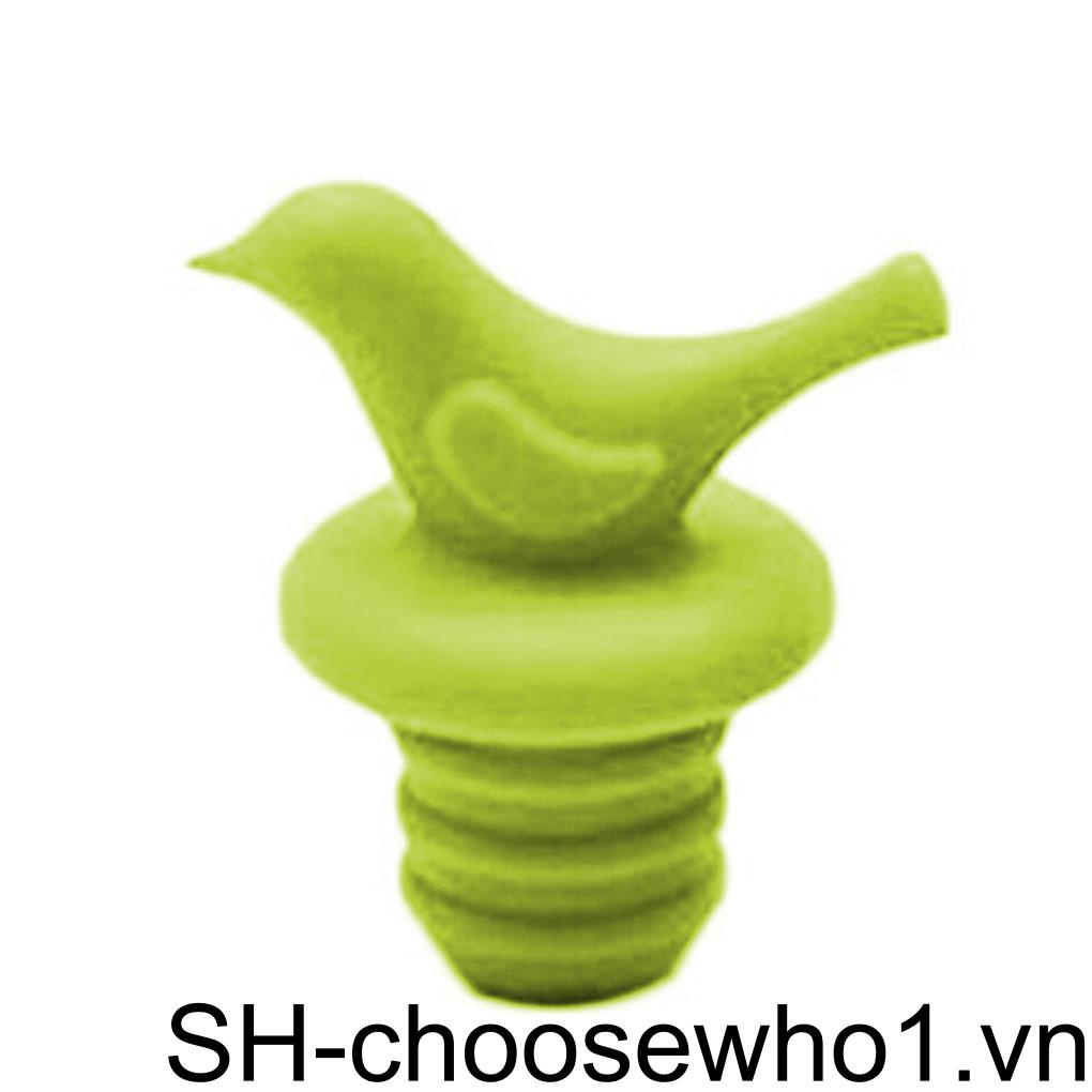 Bộ Nút Đậy Chai Rượu Vang Bằng Silicone Hình Động Vật Hoạt Hình