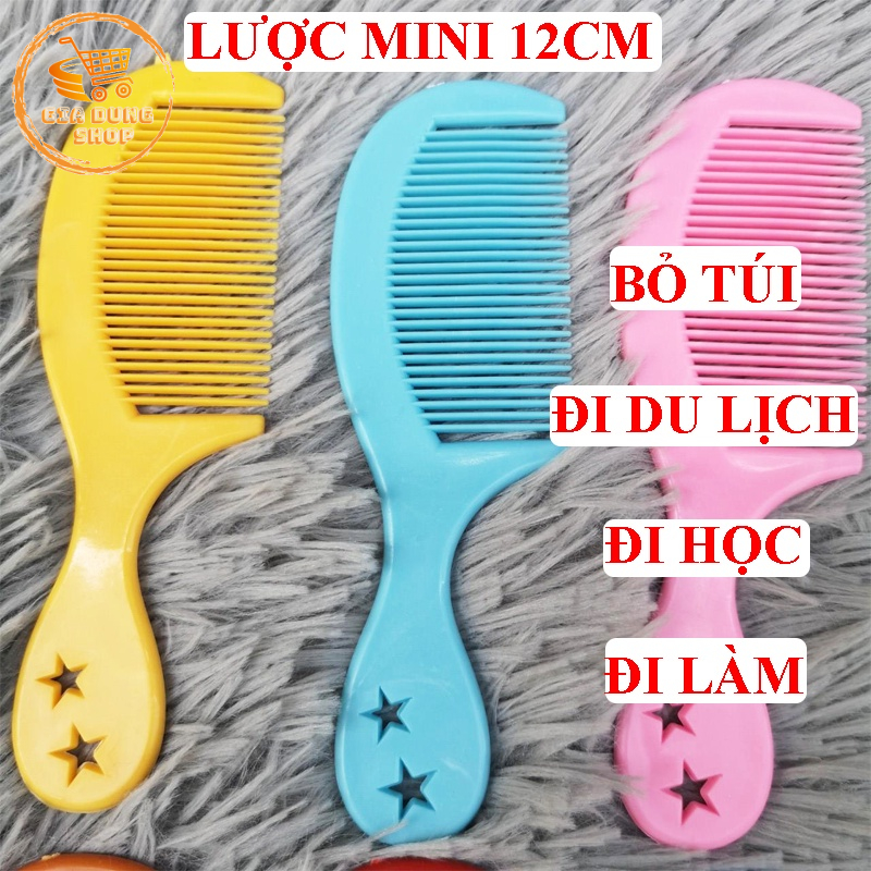 Lược Chải Tóc Mini Xinh Xắn Kích Thước 12cm Lược Bỏ Túi Mang Đi Mọi Nơi