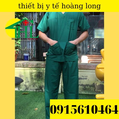 Bộ scrubs bác sĩ, quần áo y tế xanh lá cây nam, nữ các size S M L XL