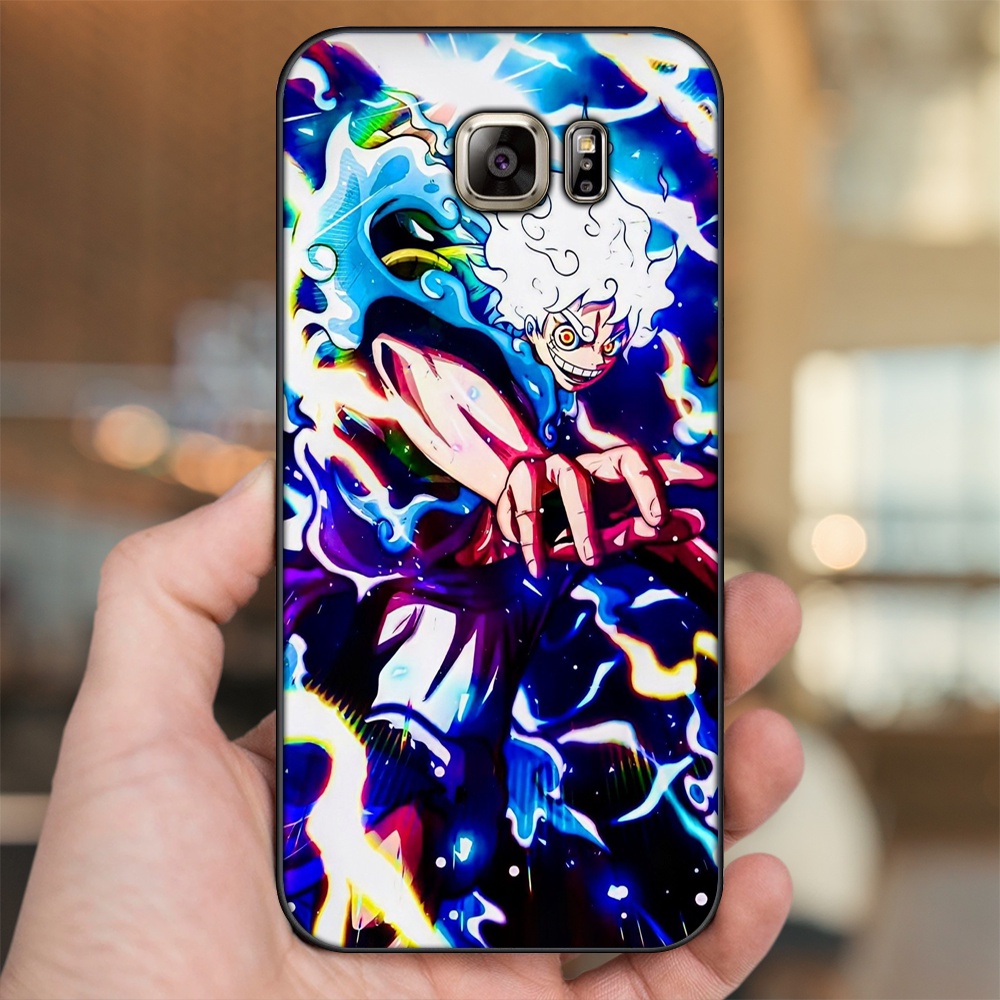 Ốp lưng Samsung Note 5 viền đen in hình Luffy One Piece